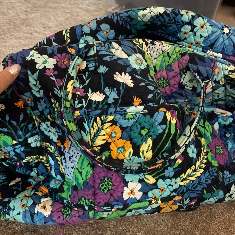 Vera Bradley Midnight Wildflowers Weekender Bag